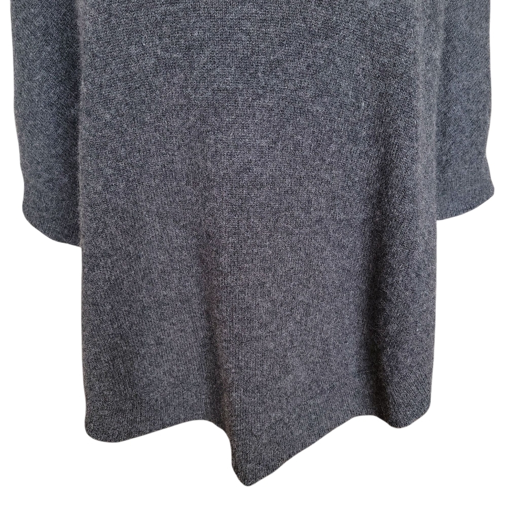 Tyler Boe Gray 100% Cashmere Turtleneck Cape Sweater Women's Size XS - Picture 6 of 14